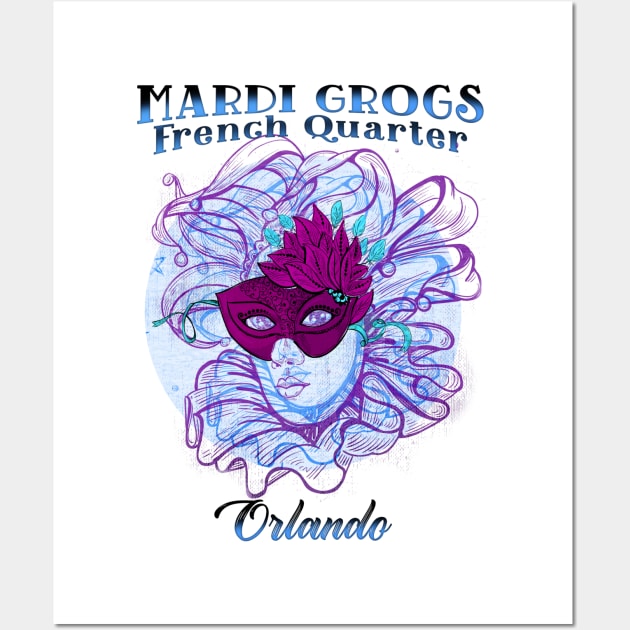 French Quarter Mardi Grogs Pool Bar Port Orleans Resort Wall Art by Joaddo